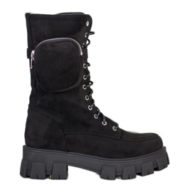 Seastar Suede Boots With A Pocket black