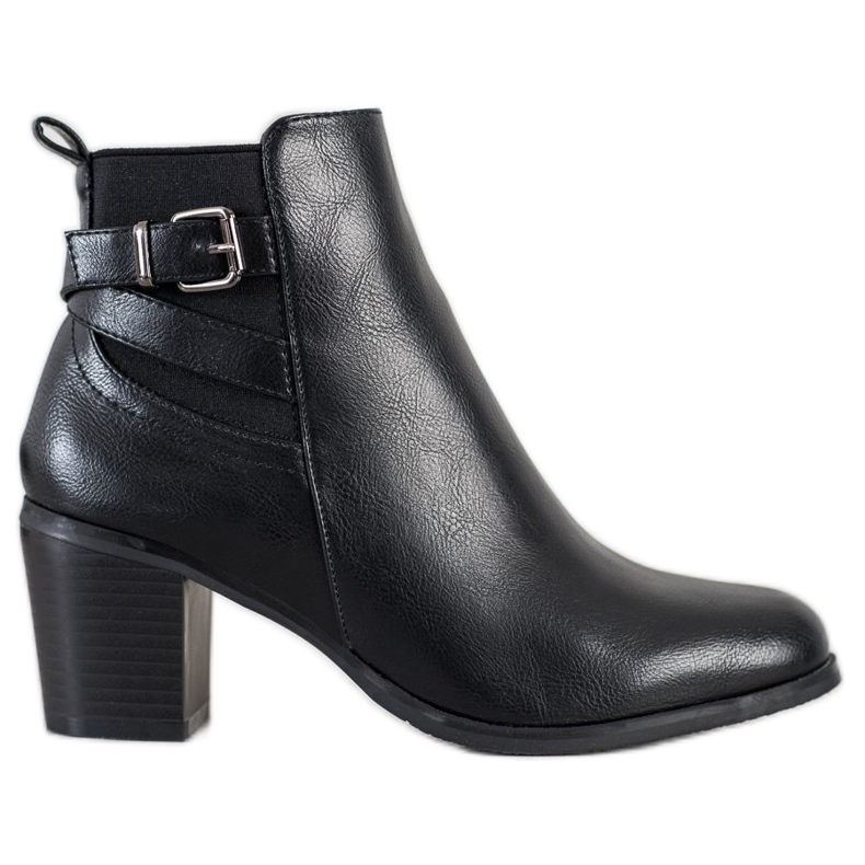 Ideal Shoes Casual Black Boots