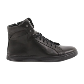 KENT men's leather sneakers black Chris
