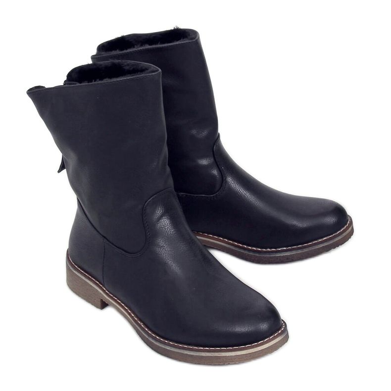 Black boots thickly insulated Z141 Black
