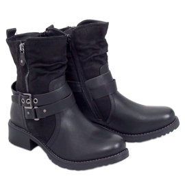 Black women's black boots 8056 Black