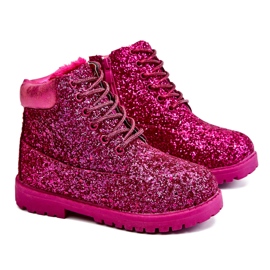 BM Children's Brocade Warm Boots Trappers Fuchsia Mermaid pink pink