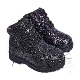 Children's Brocade Warm Boots Trappers Black Mermaid