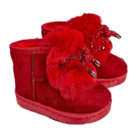 Children's Snow Boots with Fur Suede Red Amelia Children's Snow Boots with Fur Suede Red Amelia