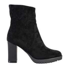 SHELOVET High suede boots black