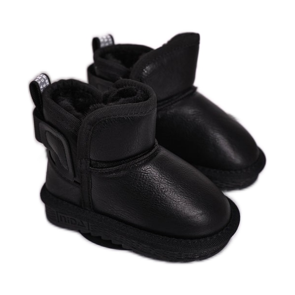 Apawwa Children's Black Snow Boots With Fur Black Charlotte