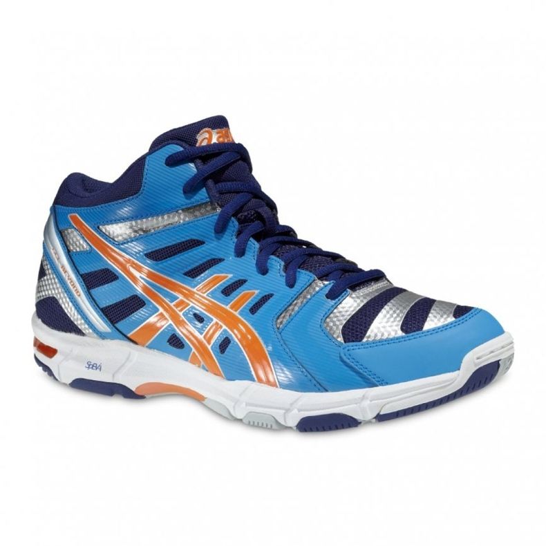 Asics Gel-Beyond 4 Mt B403N-4130 volleyball shoes purple, blue, orange, gray / silver blue