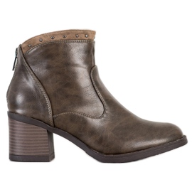 Kylie Casual Ankle Boots With Eco Leather brown