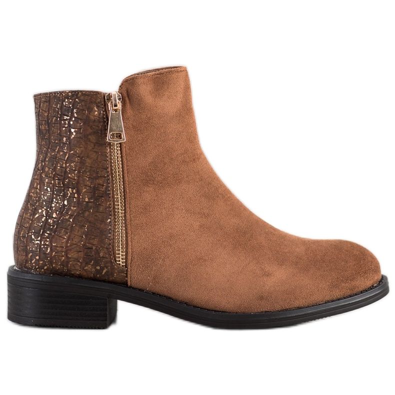 Bestelle Fashionable boots with a zipper brown Bestelle Fashionable boots with a zipper brown