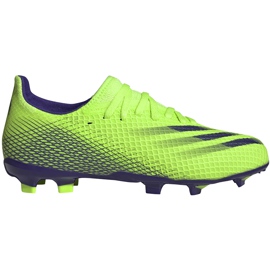 Green adidas X Ghosted.3 Fg Junior football boots EG8212
