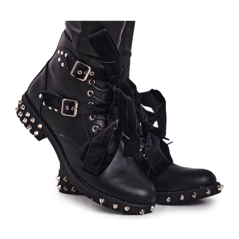 SEA Women's Booties Rivets Spikes Black Magnet SEA Women's Booties Rivets Spikes Black Magnet