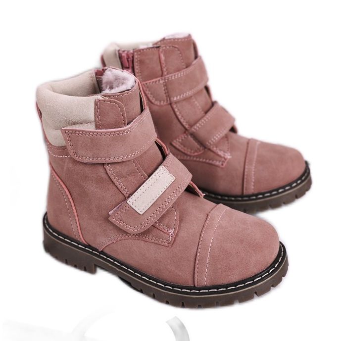 Apawwa Children's Trappers Boots Warmed With Fur Pink Emma Apawwa Children's Trappers Boots Warmed With Fur Pink Emma