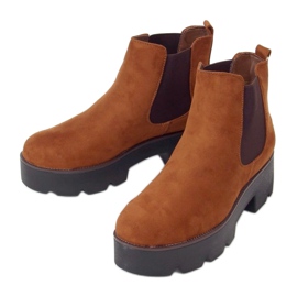 Chelsea boots on a high sole camel 8B987 Camel brown