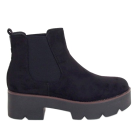 Black Chelsea boots with high sole black 8B987 Black