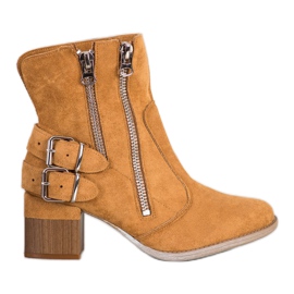 Bella Paris Camel fashion boots brown multicolored