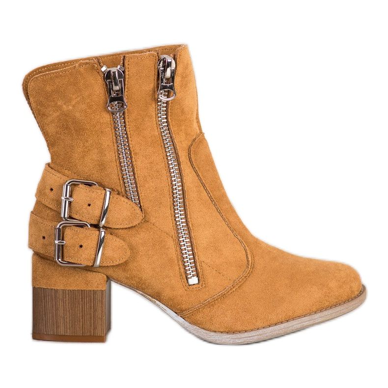 Bella Paris Camel fashion boots brown multicolored