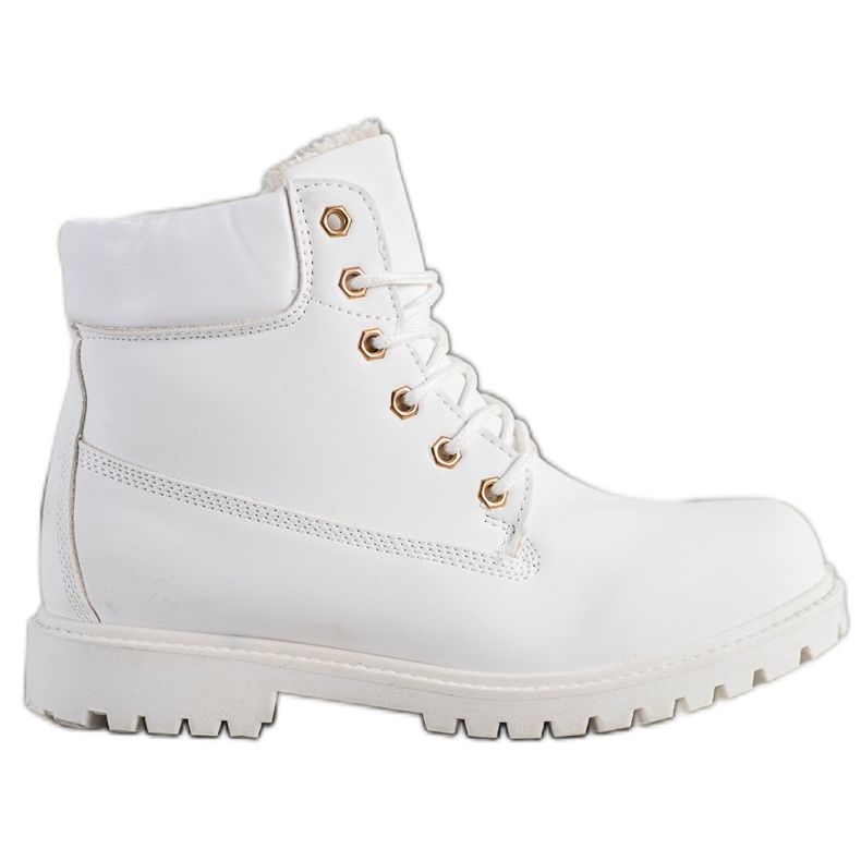SHELOVET Warm Hiking Boots With Eco Leather white