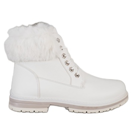 SHELOVET White Trappers With Fur