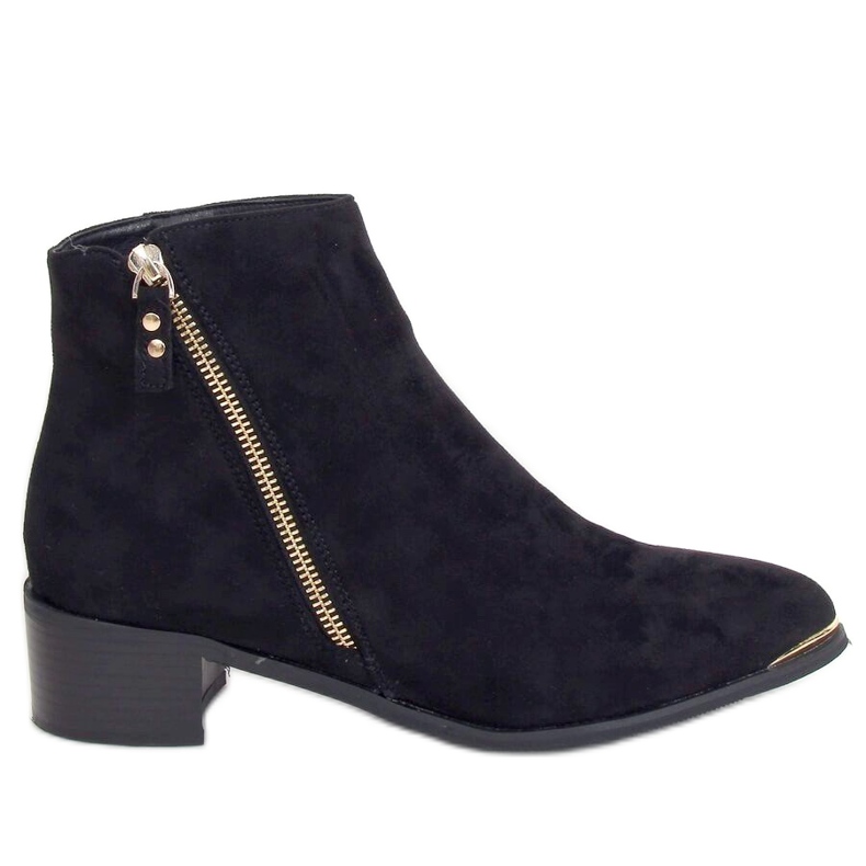 Boots almond black suede toecap 88168-1 Black