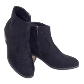 Black CM-8M2-1 Black low heel boots