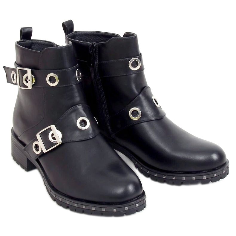 Black military boots X581 Black