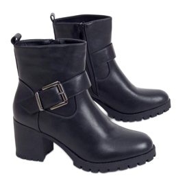 Black high-heeled boots 7956-GA Black