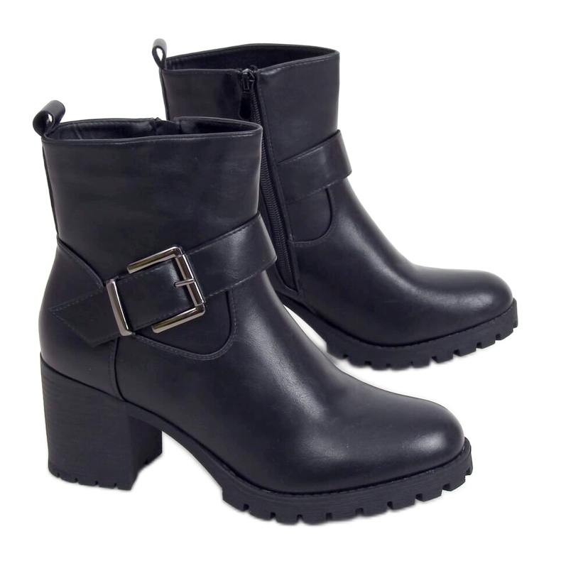 Black high-heeled boots 7956-GA Black