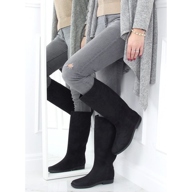 Black women's galoshes black D62P Black