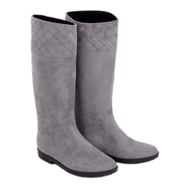 Gray women's galoshes gray D62P Gray grey