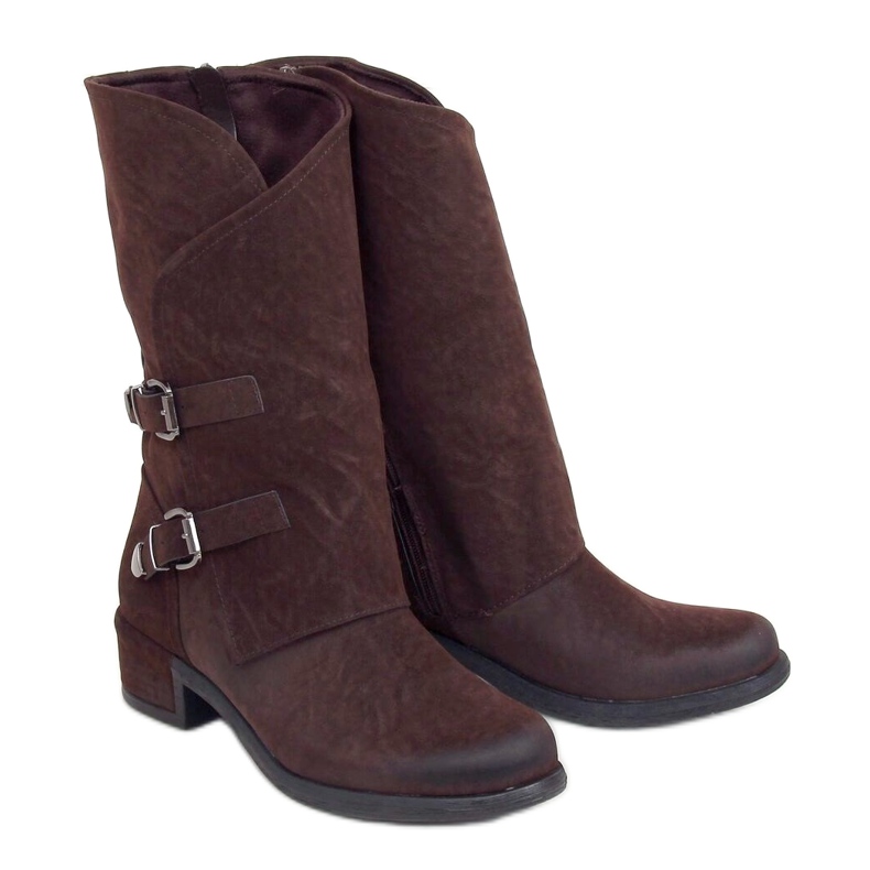 Military brown boots ST-33P Brown