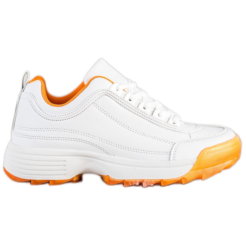 Kylie Fashionable Sneakers white orange Kylie Fashionable Sneakers white orange