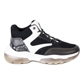SHELOVET Casual Sneakers white black grey SHELOVET Casual Sneakers white black grey