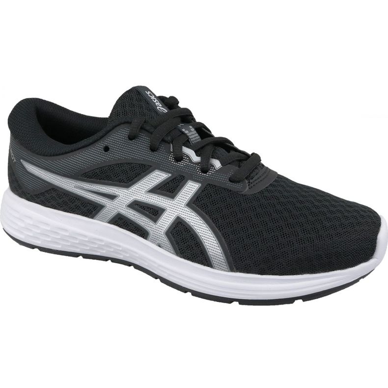 Running shoes Asics Patriot 11 Gs Jr 1014A070-002 black silver grey