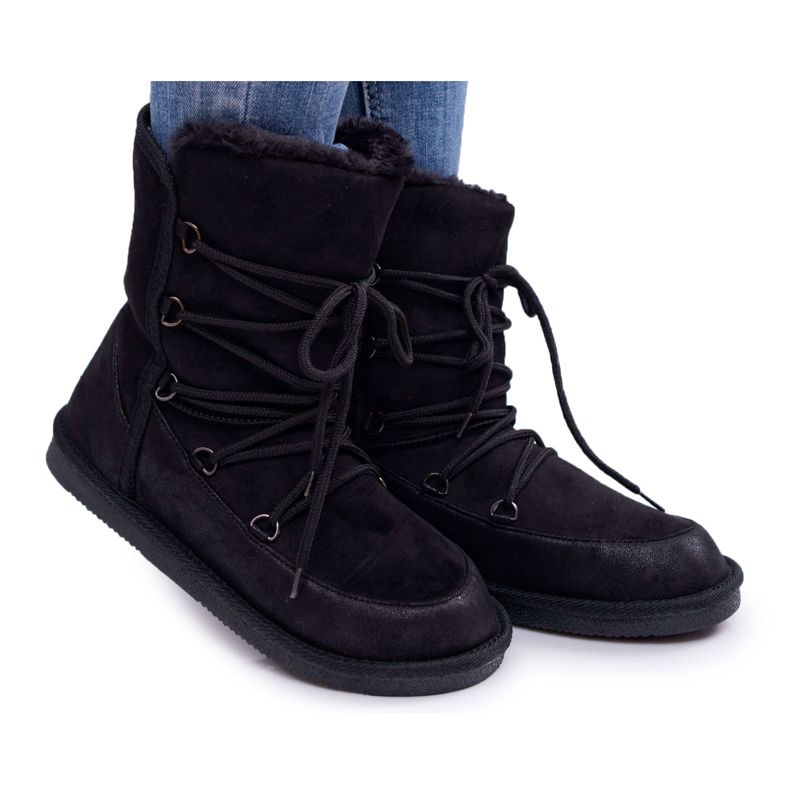 HAN Women's Snow Boots With Fur Black Ilana