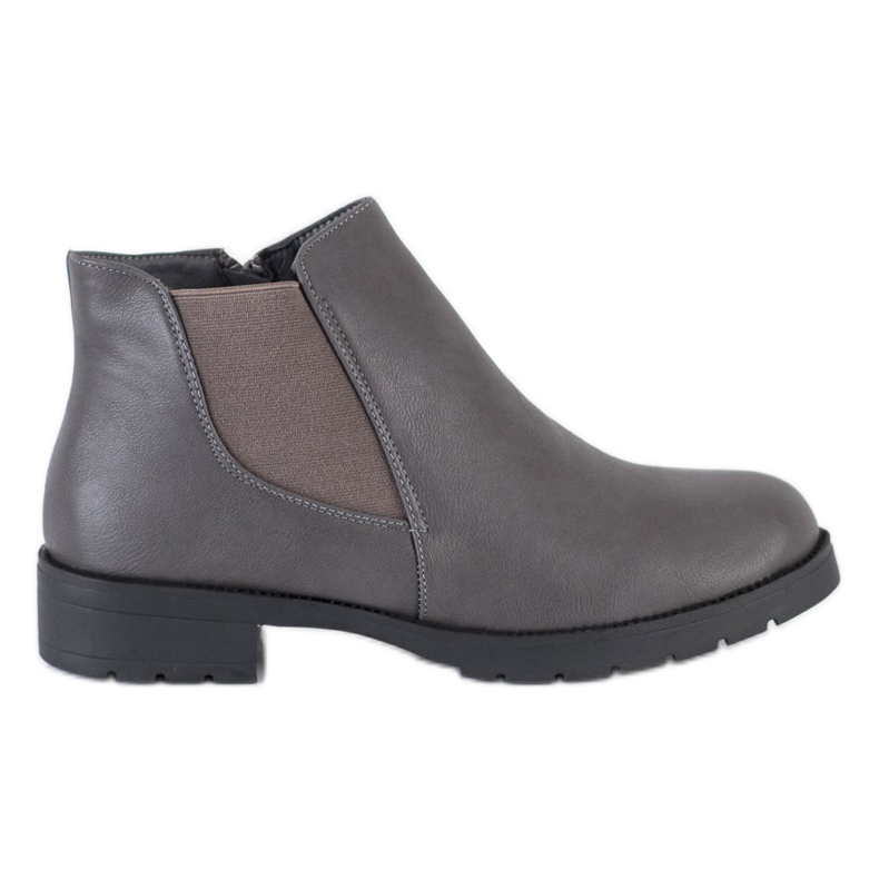Nio Nio Gray Booties On A Zipper grey