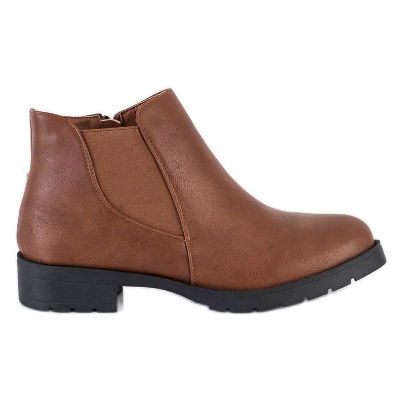 Nio Nio Brown Booties On A Zipper