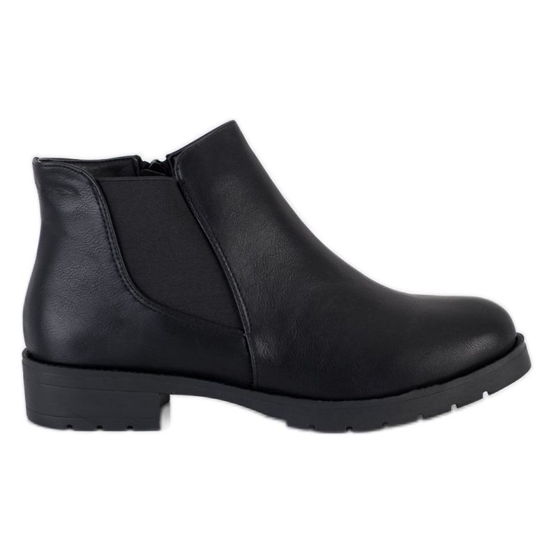 Nio Nio Black Booties On A Zipper