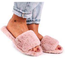 FJ1 Women's Slippers Fur Powder Cold Days beige