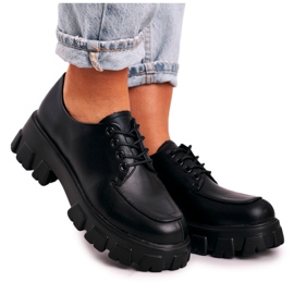 S.Barski Women's Oxford shoes on a massive platform S. Barski HX23 Black