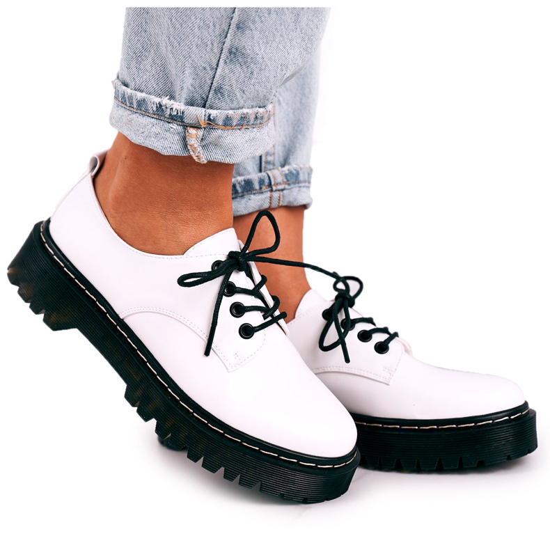 Women's Classic Oxfords Shoes On The S.Barski HX62 White Platform black Women's Classic Oxfords Shoes On The S.Barski HX62 White Platform black