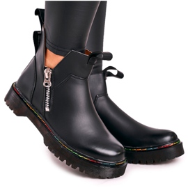 Women's Chelsea Boots With Colorful Stitching Black Addison