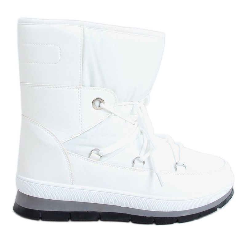 Women's white snow boots BY-1961 White