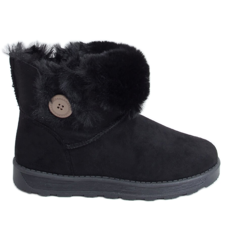 Snow boots with a button black 258 Black