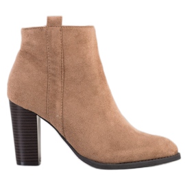 Seastar Suede Booties On A Bar brown
