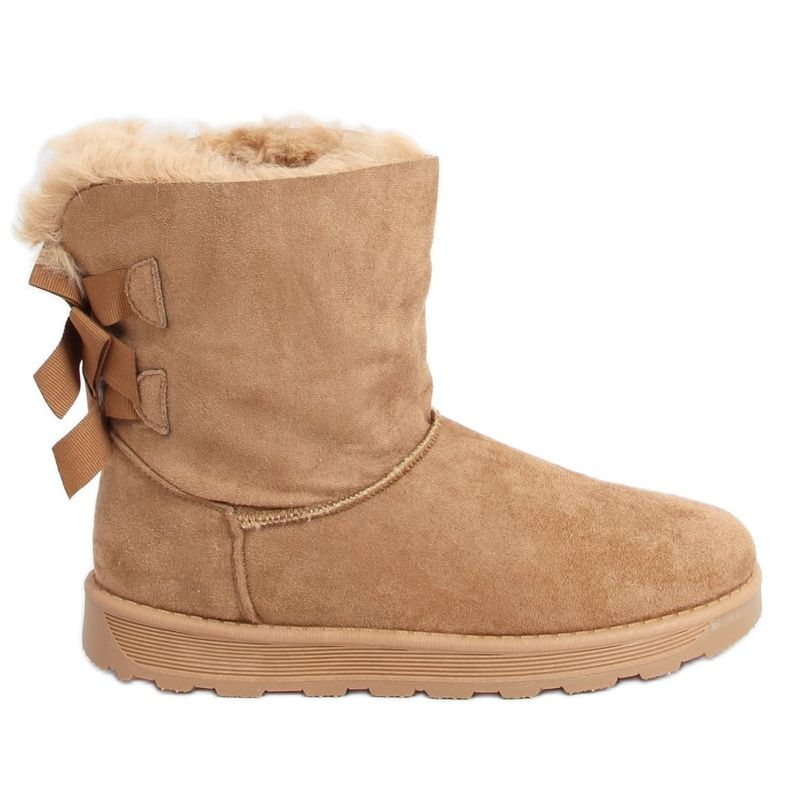 Snow boots with bows camel 256 Camel beige
