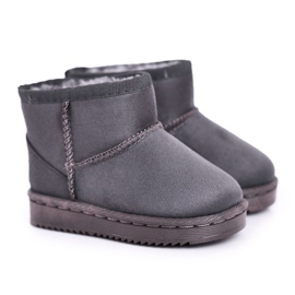 Warm Children's Youth Snow Boots Gray Gooby grey