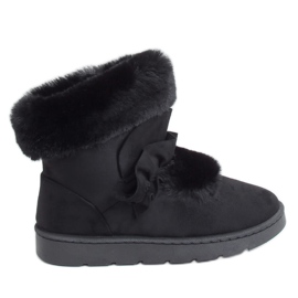 Black women's snow boots A976 Black
