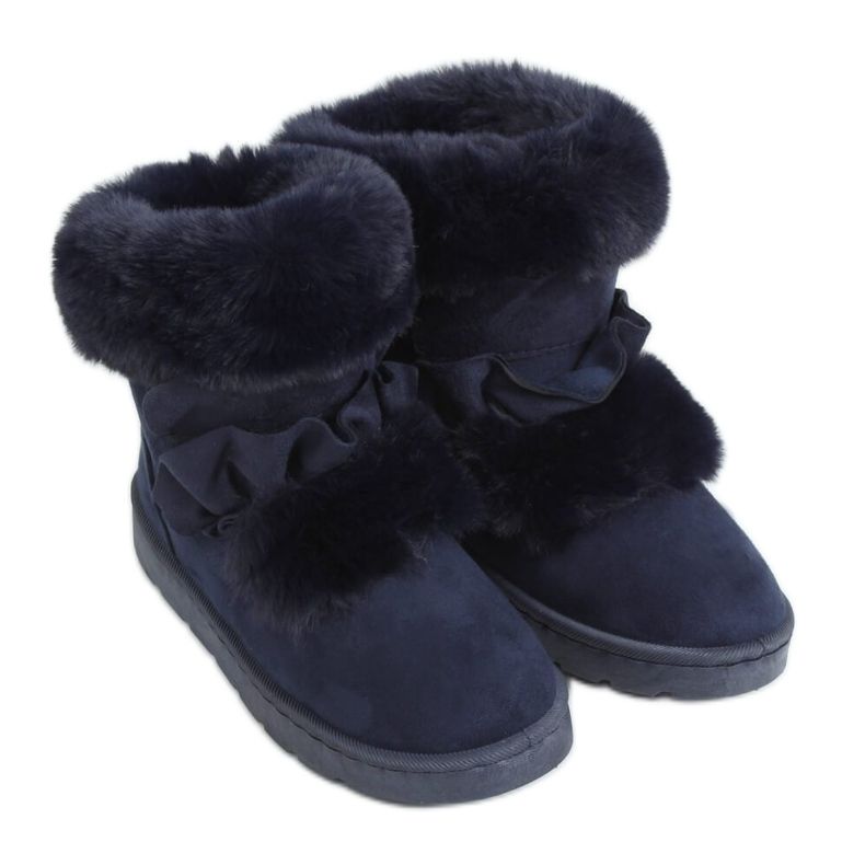 Navy blue snow boots for women A976 Blue