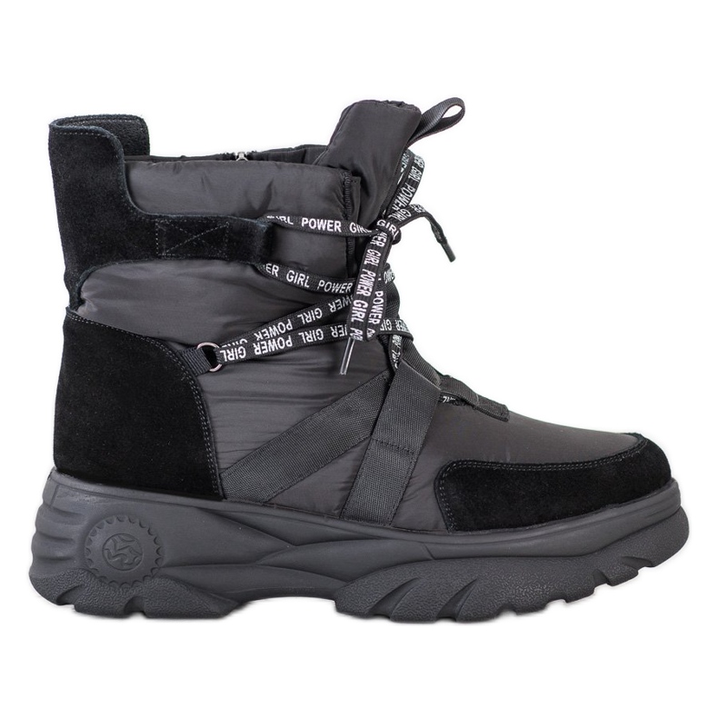 SHELOVET Warm sports snow boots black