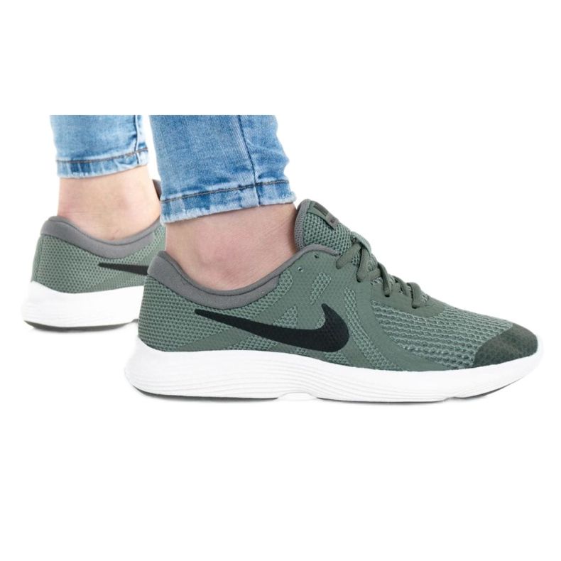 Nike Revolution 4 Gs Jr 943309-300 shoe black green